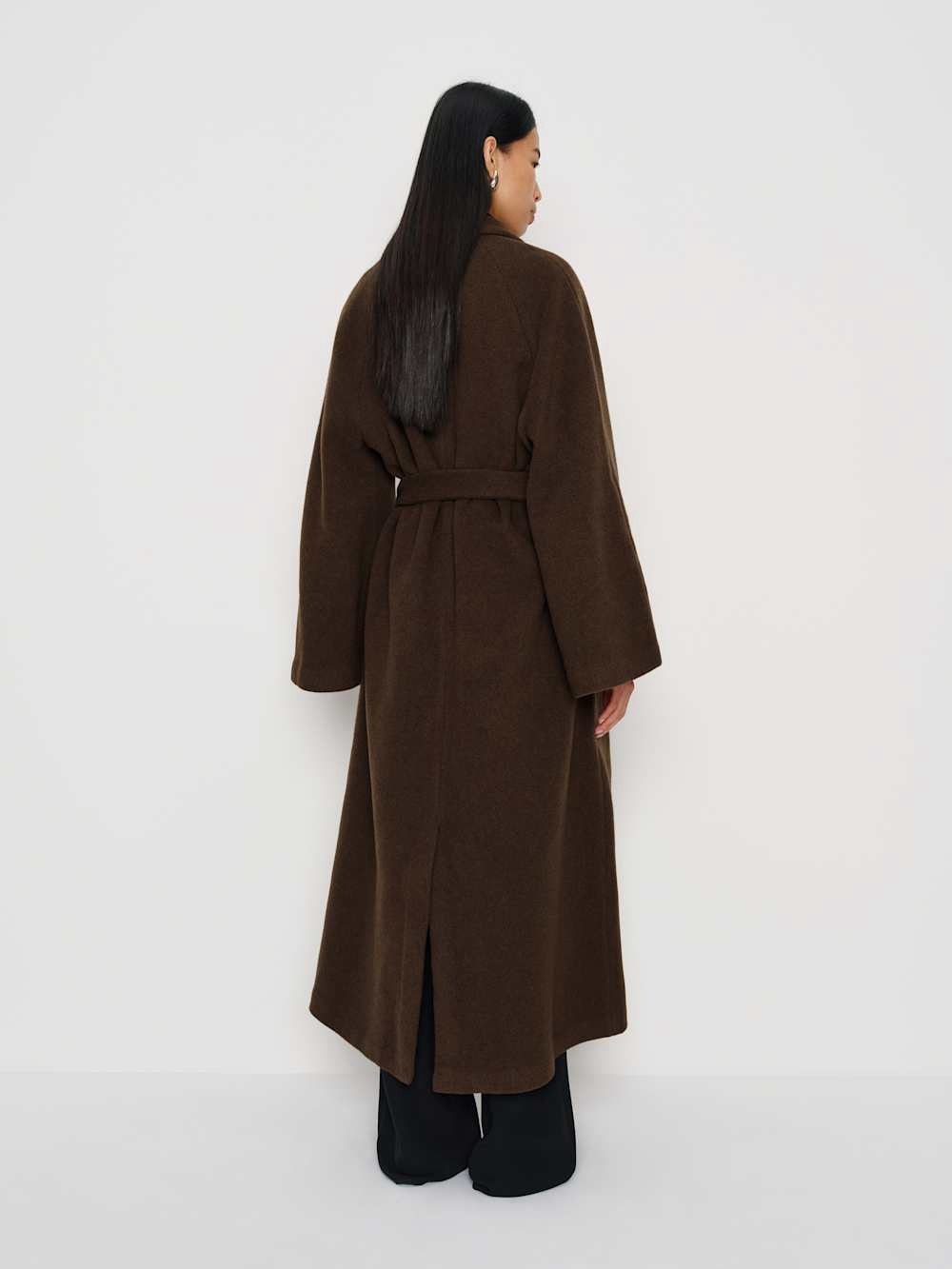 NWT Reformation Tula Oversized Coat in Brown Wool - Picture 4 of 4